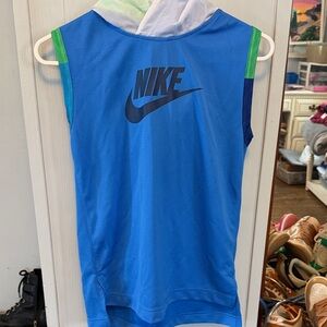 Nike Kids Blue and Green Sleeveless Jersey